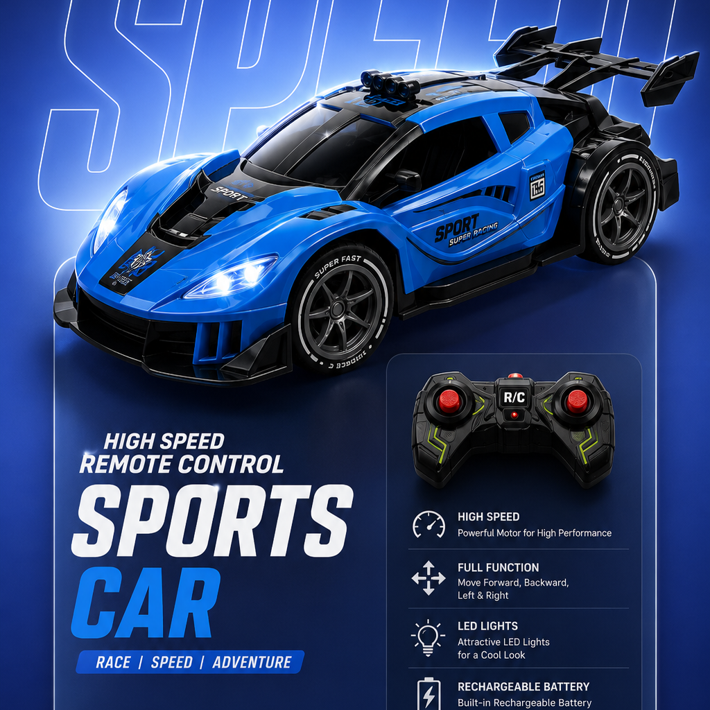 Blue Remote Control Sports Car