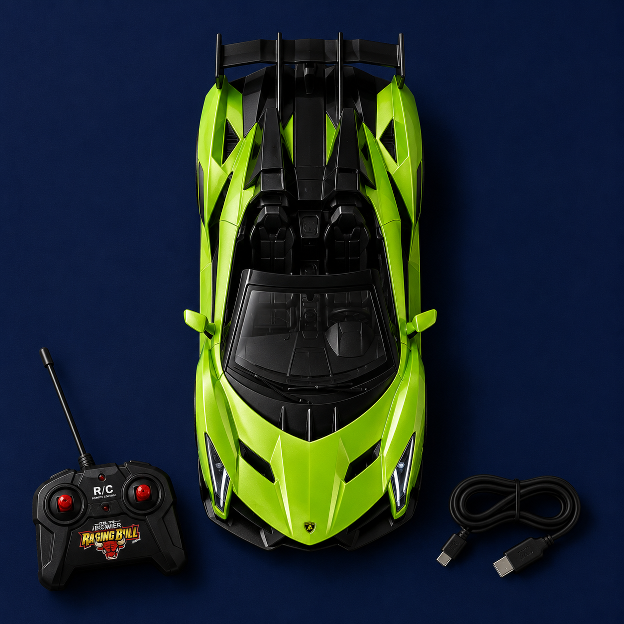Green Racing Bull Remote Control Car
