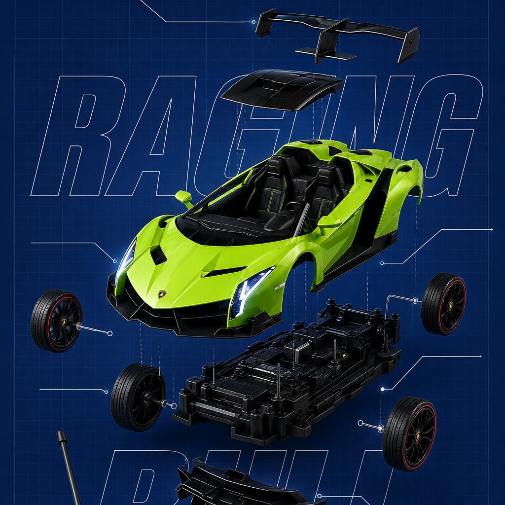 Green Racing Bull Remote Control Car