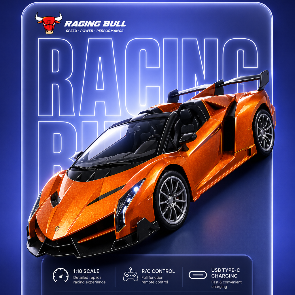 Racing Bull Orange Remote Control Car