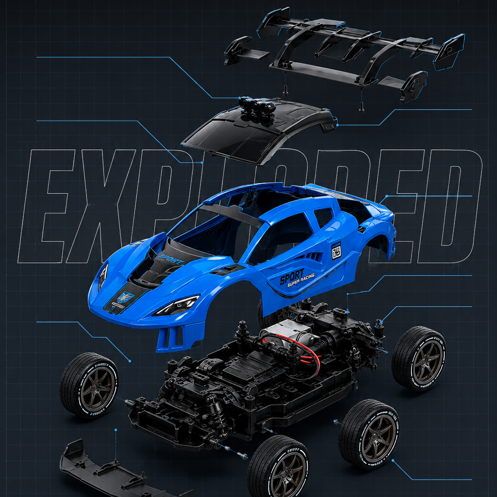 Blue Remote Control Sports Car