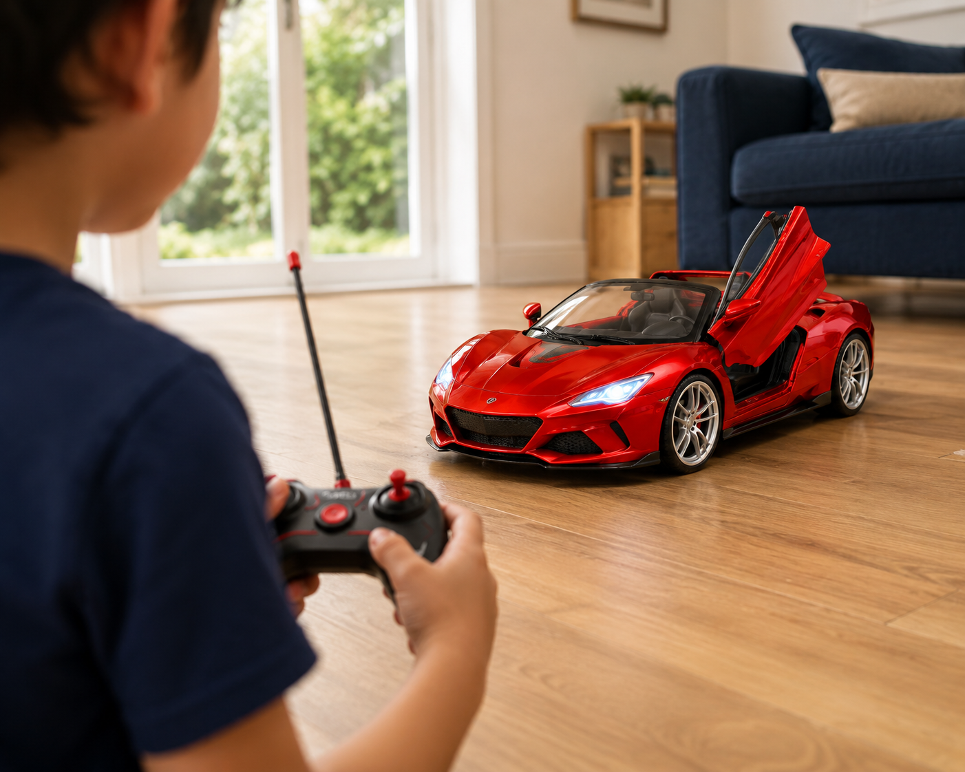 Premium High Speed Rechargeable RC Sports Car with LED Lights & Remote Control Toy for Kids | Buy Online in India