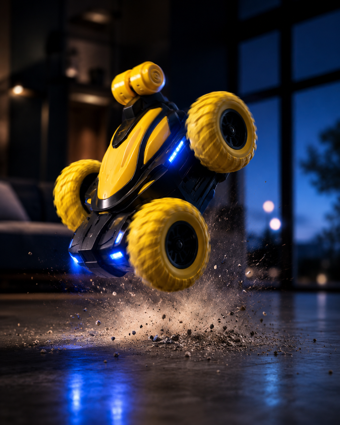 Premium 360° Flip RC Stunt Car with LED Lights & 2.4GHz Remote Control | Rechargeable All-Terrain Toy for Kids | Buy Online in India