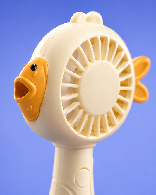 Premium Fish Mini Rechargeable Handheld Fan | Cute Portable USB Cooling Fan for Kids & Travel | Buy Online in India