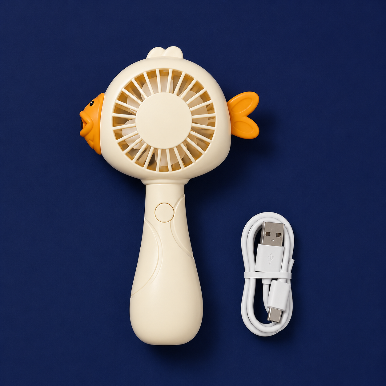 Premium Fish Mini Rechargeable Handheld Fan | Cute Portable USB Cooling Fan for Kids & Travel | Buy Online in India