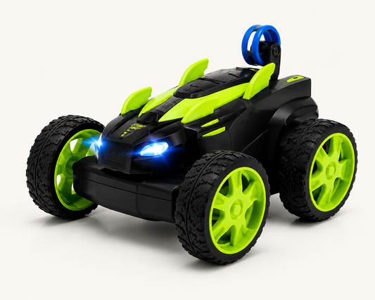Premium 360° RC Stunt Car with LED Lights & Remote Control | High Speed Rechargeable Stunt Racing Toy for Kids | Buy Online in India