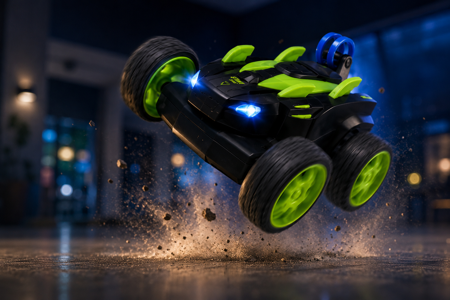 Premium 360° RC Stunt Car with LED Lights & Remote Control | High Speed Rechargeable Stunt Racing Toy for Kids | Buy Online in India