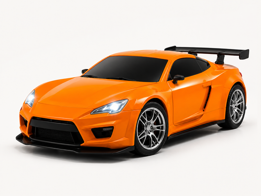 Premium High Speed RC Racing Sports Car with 2.4GHz Remote Control | Rechargeable Remote Control Car for Kids | Orange | Buy Online in India