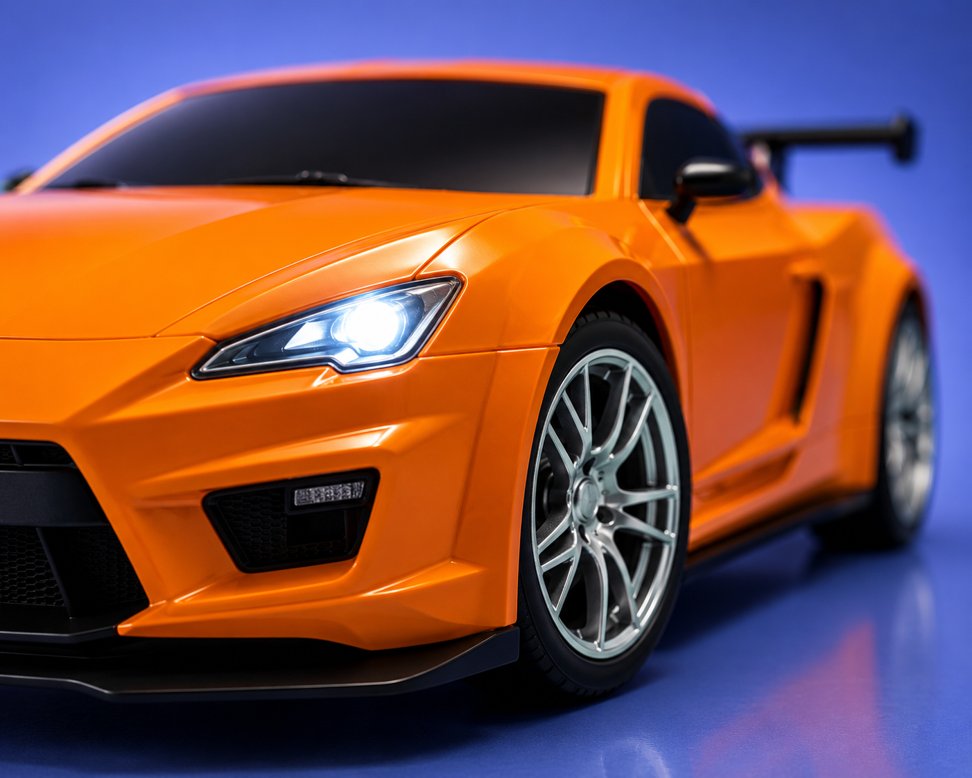 Premium High Speed RC Racing Sports Car with 2.4GHz Remote Control | Rechargeable Remote Control Car for Kids | Orange | Buy Online in India
