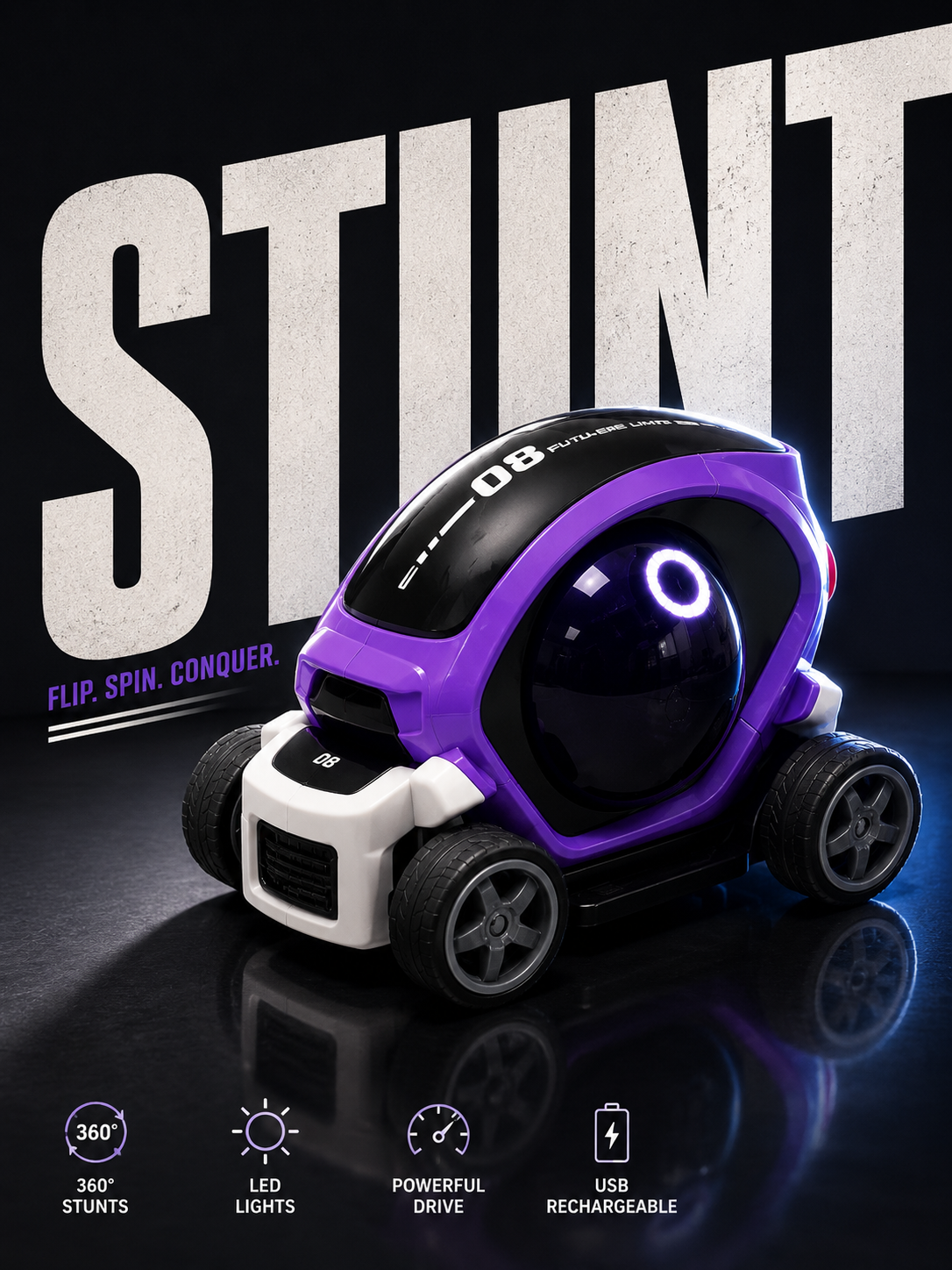 Premium Mini Cement Mixer Construction Truck Toy | Friction Powered Engineering Vehicle for Kids | Purple | Buy Online in India