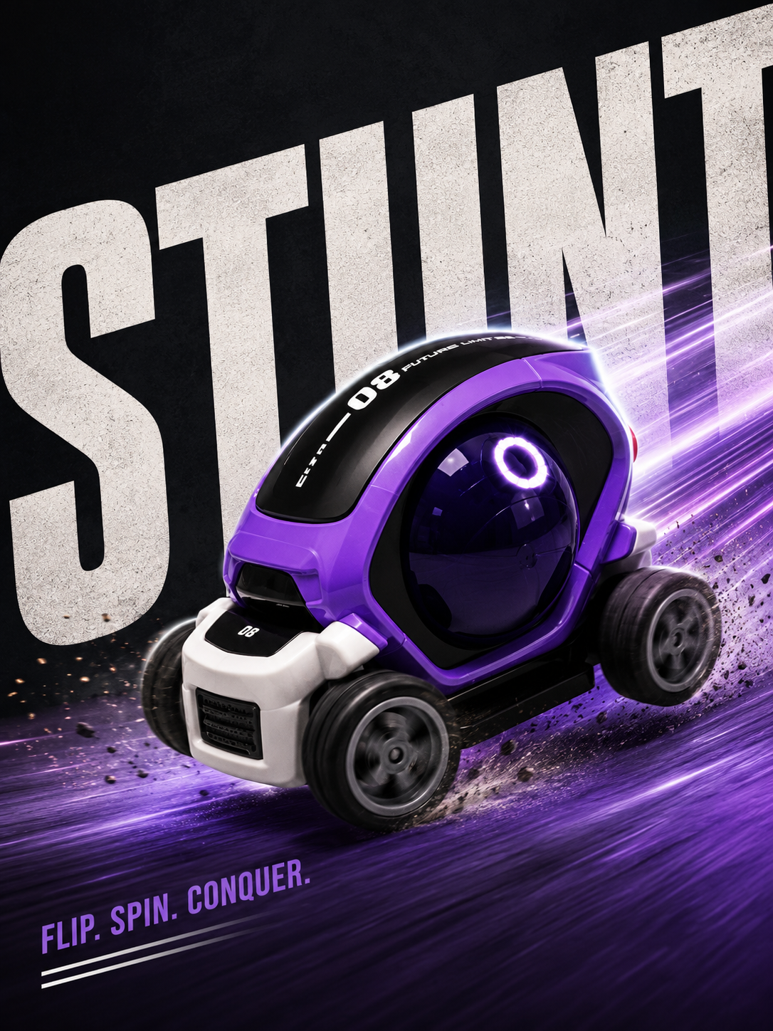 Premium Mini Cement Mixer Construction Truck Toy | Friction Powered Engineering Vehicle for Kids | Purple | Buy Online in India