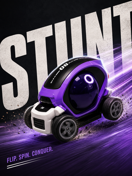 Premium Mini Cement Mixer Construction Truck Toy | Friction Powered Engineering Vehicle for Kids | Purple | Buy Online in India