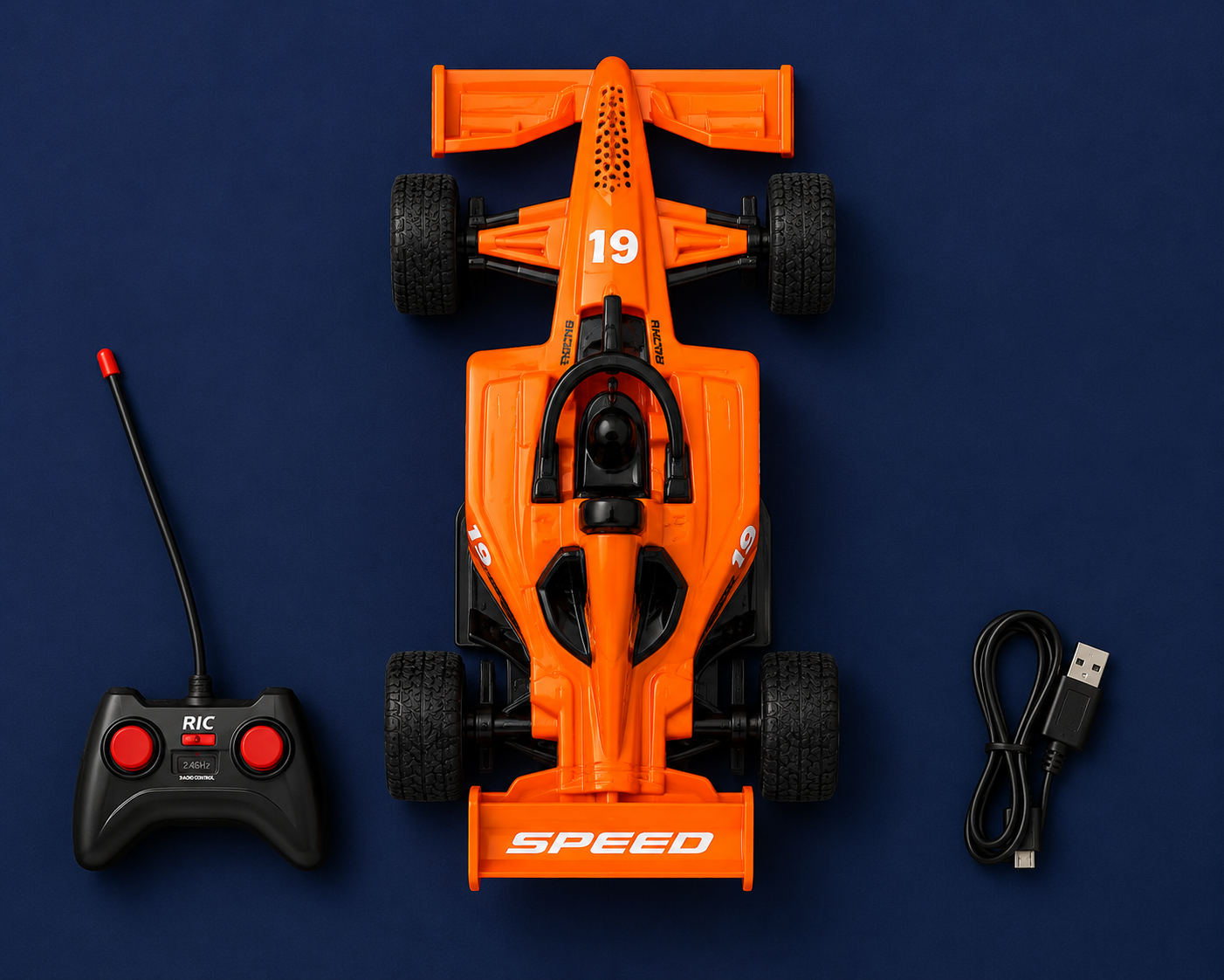 Premium 2.4GHz RC Formula Racing Car with Remote Control | High Speed Formula Race Car Toy for Kids | Orange | Buy Online in India