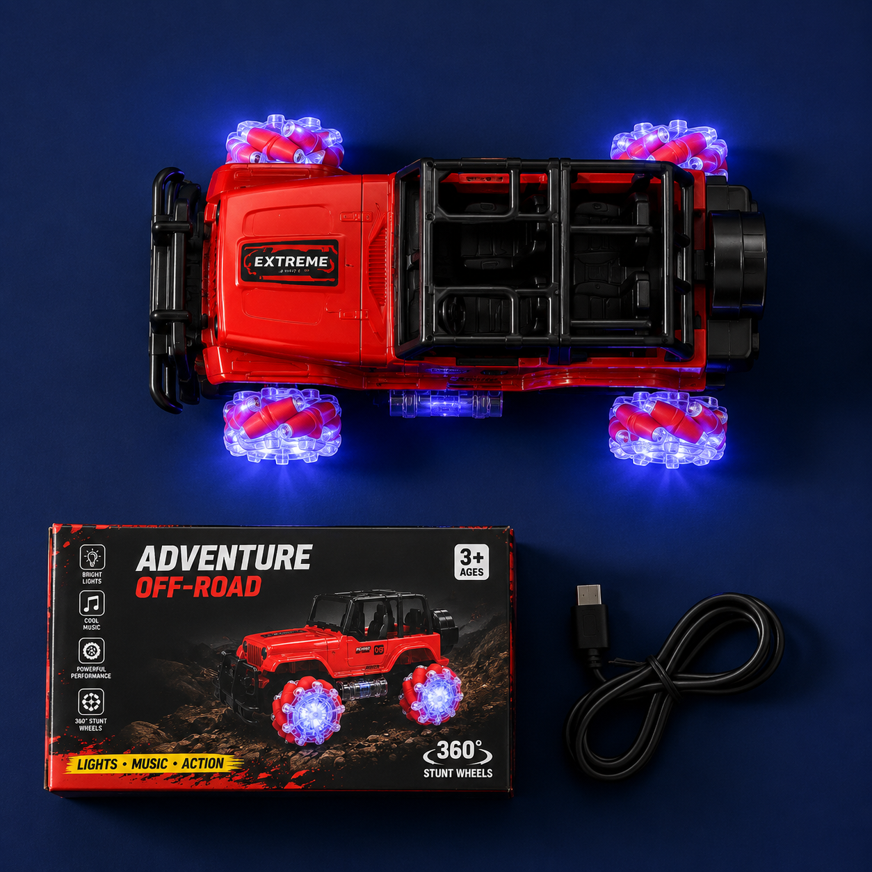 Adventure Off-Road Light Up Tyres Truck